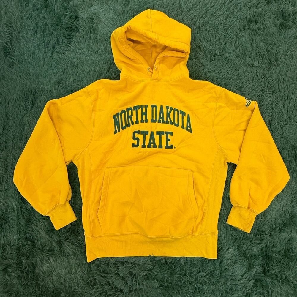 North Dakota State University Yellow Pullover Sweatshirt Hoodie Heavy Duty